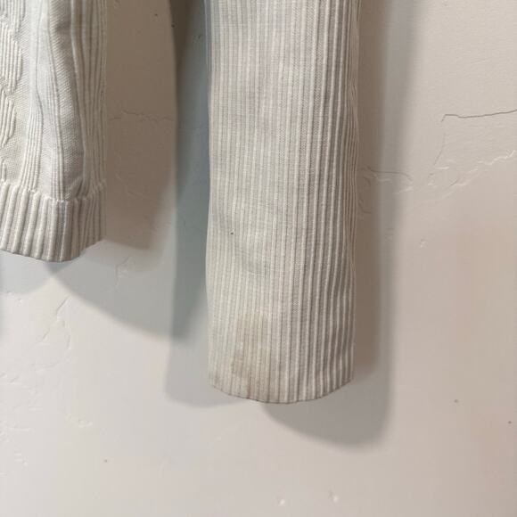 Lululemon Womens Rest Less Crew Pullover Shirt Top Cable Knit Seamless White 10 - Picture 3 of 7